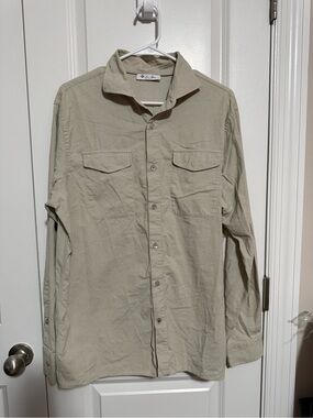 Loro Piana Cream Corduroy Button-Up Shirt
